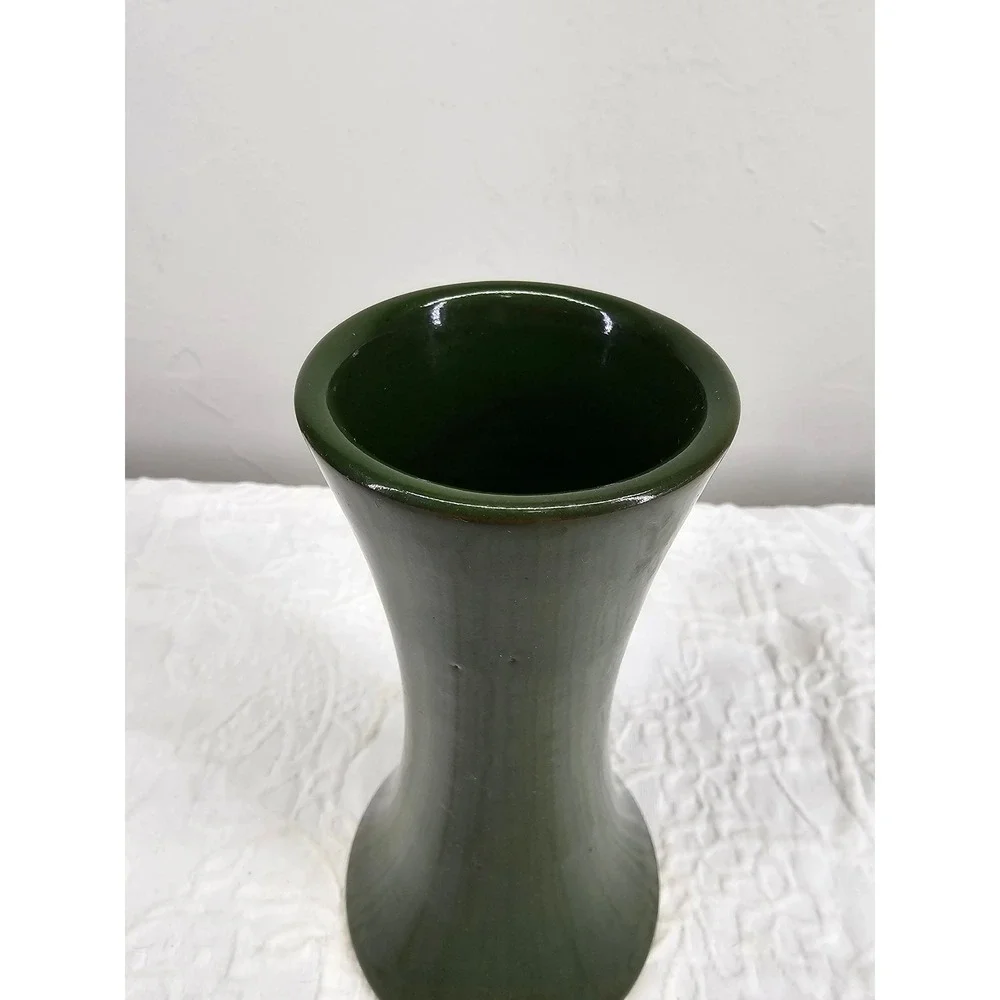 Robert Sydenham Garden Vase 7in Green Excellent Antique Birmingham UK
